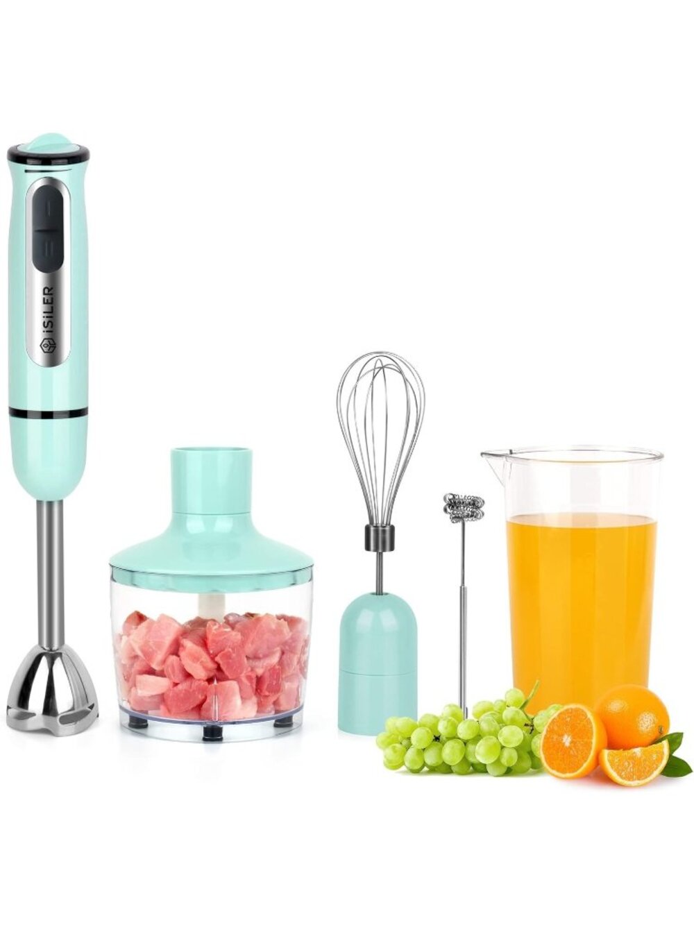 iSiLER 5-in-1 Hand Blender Set HB-103SC 500W Immersion Blender Chopper NEW Boxed